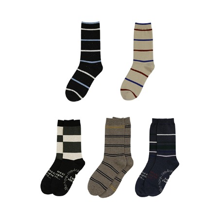 22FW Stripe Pattern Socks 3 Set