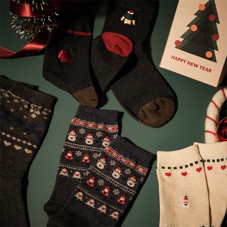 [기프트박스 증정] Christmas is coming Socks 3 Set